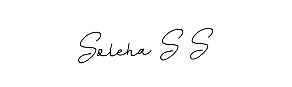 It looks lik you need a new signature style for name Soleha S S. Design unique handwritten (BallpointsItalic-DORy9) signature with our free signature maker in just a few clicks. Soleha S S signature style 11 images and pictures png