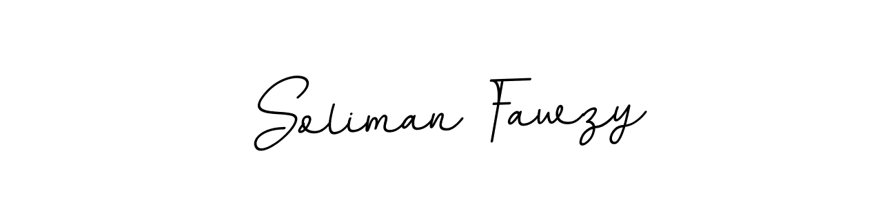 How to make Soliman Fawzy name signature. Use BallpointsItalic-DORy9 style for creating short signs online. This is the latest handwritten sign. Soliman Fawzy signature style 11 images and pictures png