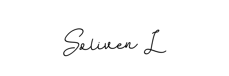 Design your own signature with our free online signature maker. With this signature software, you can create a handwritten (BallpointsItalic-DORy9) signature for name Soliven L. Soliven L signature style 11 images and pictures png