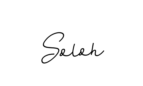 How to make Soloh name signature. Use BallpointsItalic-DORy9 style for creating short signs online. This is the latest handwritten sign. Soloh signature style 11 images and pictures png