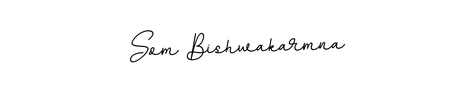 The best way (BallpointsItalic-DORy9) to make a short signature is to pick only two or three words in your name. The name Som Bishwakarmna include a total of six letters. For converting this name. Som Bishwakarmna signature style 11 images and pictures png