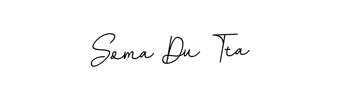 Design your own signature with our free online signature maker. With this signature software, you can create a handwritten (BallpointsItalic-DORy9) signature for name Soma Du Tta. Soma Du Tta signature style 11 images and pictures png