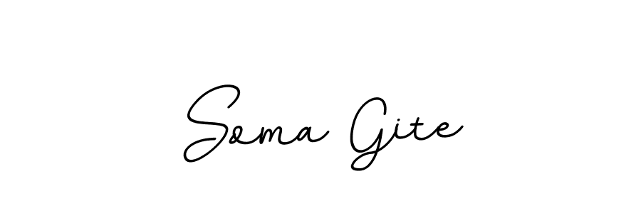 Make a beautiful signature design for name Soma Gite. With this signature (BallpointsItalic-DORy9) style, you can create a handwritten signature for free. Soma Gite signature style 11 images and pictures png