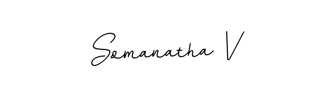 Create a beautiful signature design for name Somanatha V. With this signature (BallpointsItalic-DORy9) fonts, you can make a handwritten signature for free. Somanatha V signature style 11 images and pictures png