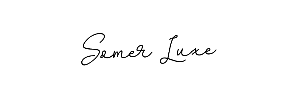 Somer Luxe stylish signature style. Best Handwritten Sign (BallpointsItalic-DORy9) for my name. Handwritten Signature Collection Ideas for my name Somer Luxe. Somer Luxe signature style 11 images and pictures png