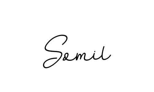 You should practise on your own different ways (BallpointsItalic-DORy9) to write your name (Somil) in signature. don't let someone else do it for you. Somil signature style 11 images and pictures png