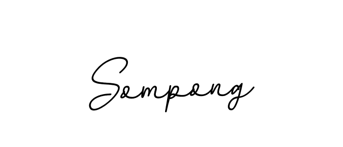 Design your own signature with our free online signature maker. With this signature software, you can create a handwritten (BallpointsItalic-DORy9) signature for name Sompong. Sompong signature style 11 images and pictures png