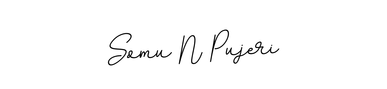 The best way (BallpointsItalic-DORy9) to make a short signature is to pick only two or three words in your name. The name Somu N Pujeri include a total of six letters. For converting this name. Somu N Pujeri signature style 11 images and pictures png