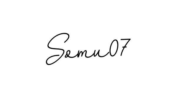 Create a beautiful signature design for name Somu07. With this signature (BallpointsItalic-DORy9) fonts, you can make a handwritten signature for free. Somu07 signature style 11 images and pictures png