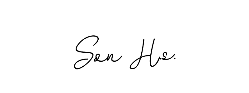 This is the best signature style for the Son H.s. name. Also you like these signature font (BallpointsItalic-DORy9). Mix name signature. Son H.s. signature style 11 images and pictures png