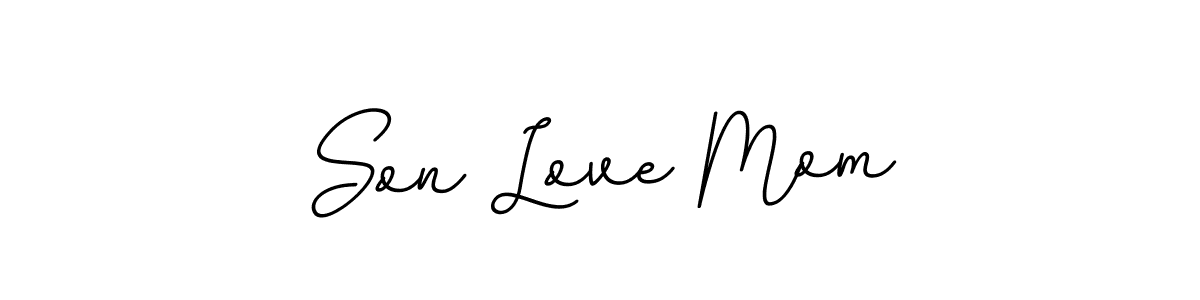 Design your own signature with our free online signature maker. With this signature software, you can create a handwritten (BallpointsItalic-DORy9) signature for name Son Love Mom. Son Love Mom signature style 11 images and pictures png