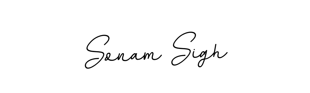 How to make Sonam Sigh name signature. Use BallpointsItalic-DORy9 style for creating short signs online. This is the latest handwritten sign. Sonam Sigh signature style 11 images and pictures png