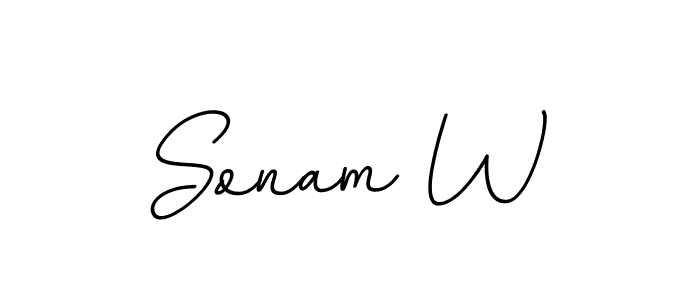 It looks lik you need a new signature style for name Sonam W. Design unique handwritten (BallpointsItalic-DORy9) signature with our free signature maker in just a few clicks. Sonam W signature style 11 images and pictures png