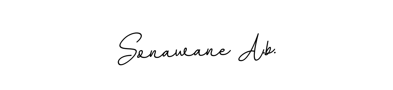 This is the best signature style for the Sonawane A.b. name. Also you like these signature font (BallpointsItalic-DORy9). Mix name signature. Sonawane A.b. signature style 11 images and pictures png