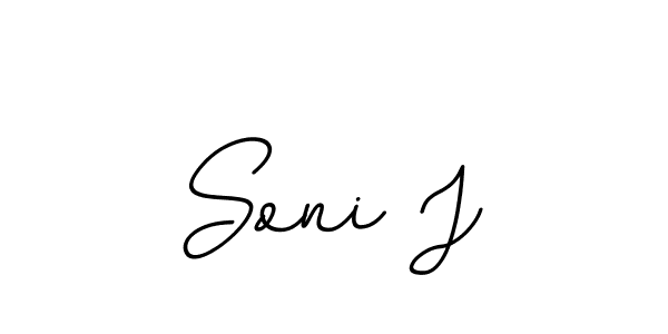 Soni J stylish signature style. Best Handwritten Sign (BallpointsItalic-DORy9) for my name. Handwritten Signature Collection Ideas for my name Soni J. Soni J signature style 11 images and pictures png