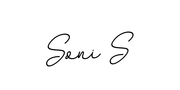 Use a signature maker to create a handwritten signature online. With this signature software, you can design (BallpointsItalic-DORy9) your own signature for name Soni S. Soni S signature style 11 images and pictures png