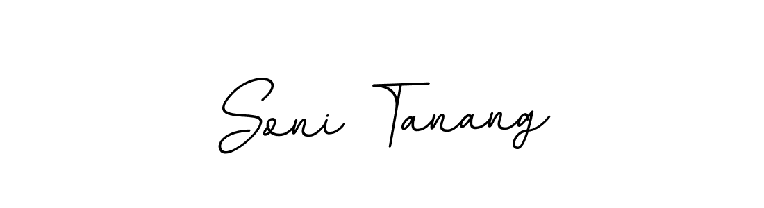 Use a signature maker to create a handwritten signature online. With this signature software, you can design (BallpointsItalic-DORy9) your own signature for name Soni Tanang. Soni Tanang signature style 11 images and pictures png