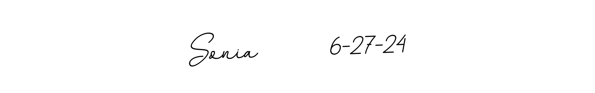 BallpointsItalic-DORy9 is a professional signature style that is perfect for those who want to add a touch of class to their signature. It is also a great choice for those who want to make their signature more unique. Get Sonia       6-27-24 name to fancy signature for free. Sonia       6-27-24 signature style 11 images and pictures png