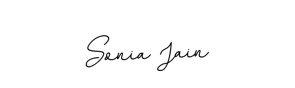 How to make Sonia Jain name signature. Use BallpointsItalic-DORy9 style for creating short signs online. This is the latest handwritten sign. Sonia Jain signature style 11 images and pictures png