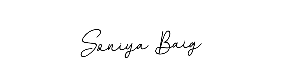 if you are searching for the best signature style for your name Soniya Baig. so please give up your signature search. here we have designed multiple signature styles  using BallpointsItalic-DORy9. Soniya Baig signature style 11 images and pictures png