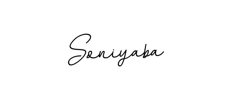 You should practise on your own different ways (BallpointsItalic-DORy9) to write your name (Soniyaba) in signature. don't let someone else do it for you. Soniyaba signature style 11 images and pictures png