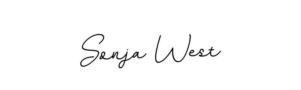 How to make Sonja West name signature. Use BallpointsItalic-DORy9 style for creating short signs online. This is the latest handwritten sign. Sonja West signature style 11 images and pictures png