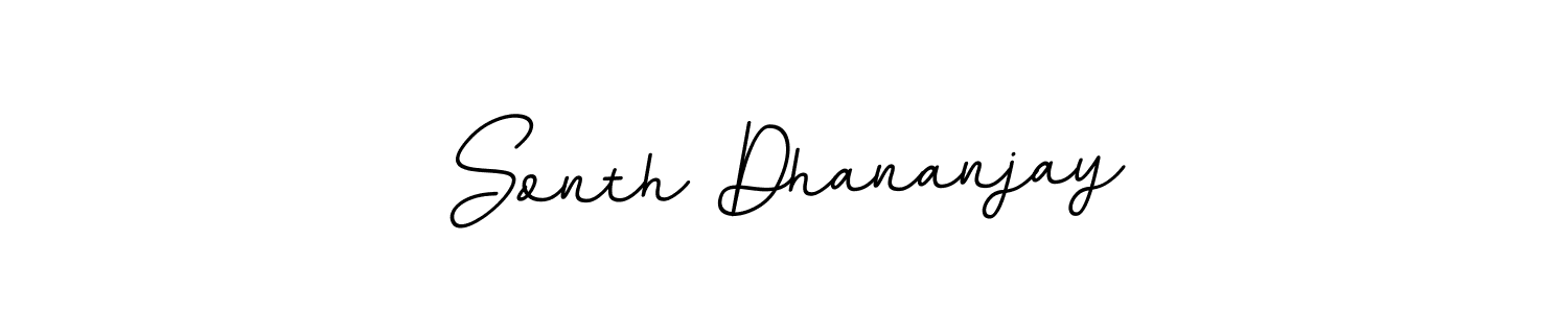 The best way (BallpointsItalic-DORy9) to make a short signature is to pick only two or three words in your name. The name Sonth Dhananjay include a total of six letters. For converting this name. Sonth Dhananjay signature style 11 images and pictures png