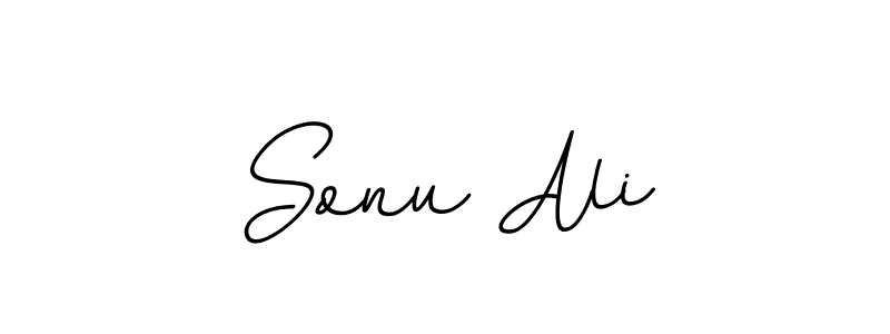 Design your own signature with our free online signature maker. With this signature software, you can create a handwritten (BallpointsItalic-DORy9) signature for name Sonu Ali. Sonu Ali signature style 11 images and pictures png