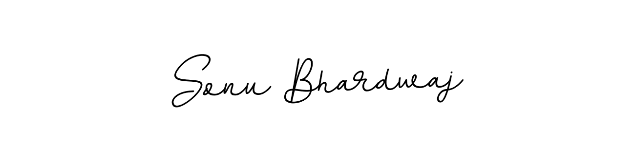 You should practise on your own different ways (BallpointsItalic-DORy9) to write your name (Sonu Bhardwaj) in signature. don't let someone else do it for you. Sonu Bhardwaj signature style 11 images and pictures png