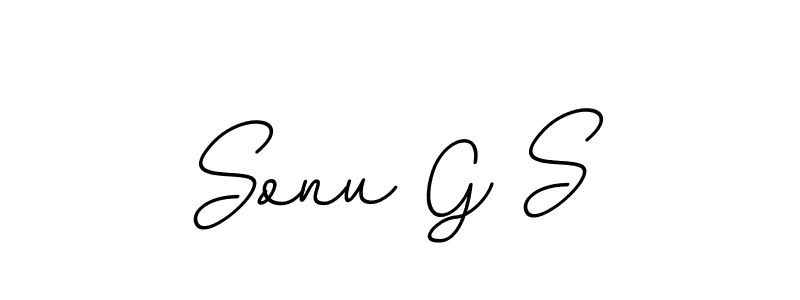 Make a beautiful signature design for name Sonu G S. With this signature (BallpointsItalic-DORy9) style, you can create a handwritten signature for free. Sonu G S signature style 11 images and pictures png