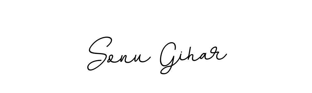 You should practise on your own different ways (BallpointsItalic-DORy9) to write your name (Sonu Gihar) in signature. don't let someone else do it for you. Sonu Gihar signature style 11 images and pictures png