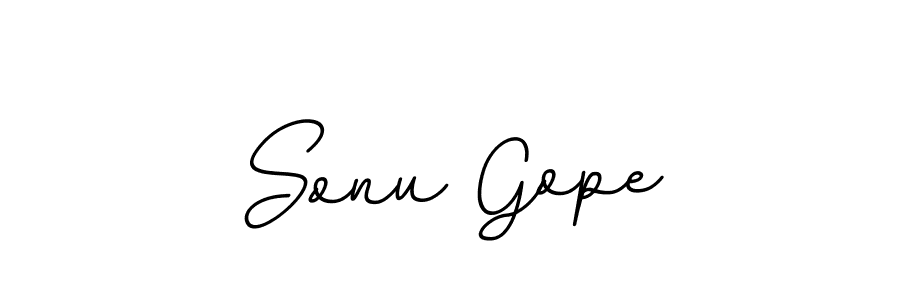 How to make Sonu Gope name signature. Use BallpointsItalic-DORy9 style for creating short signs online. This is the latest handwritten sign. Sonu Gope signature style 11 images and pictures png