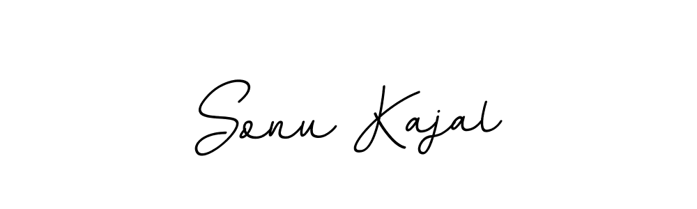 How to make Sonu Kajal name signature. Use BallpointsItalic-DORy9 style for creating short signs online. This is the latest handwritten sign. Sonu Kajal signature style 11 images and pictures png