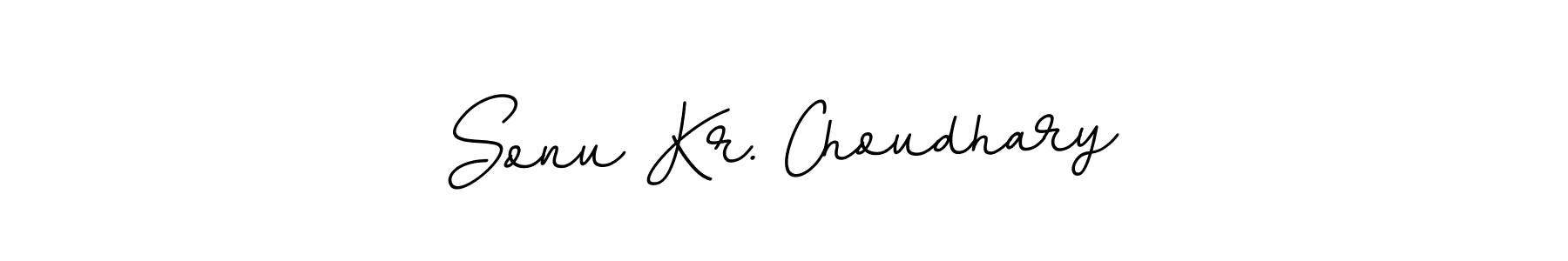 Use a signature maker to create a handwritten signature online. With this signature software, you can design (BallpointsItalic-DORy9) your own signature for name Sonu Kr. Choudhary. Sonu Kr. Choudhary signature style 11 images and pictures png