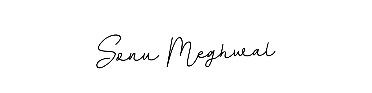 The best way (BallpointsItalic-DORy9) to make a short signature is to pick only two or three words in your name. The name Sonu Meghwal include a total of six letters. For converting this name. Sonu Meghwal signature style 11 images and pictures png