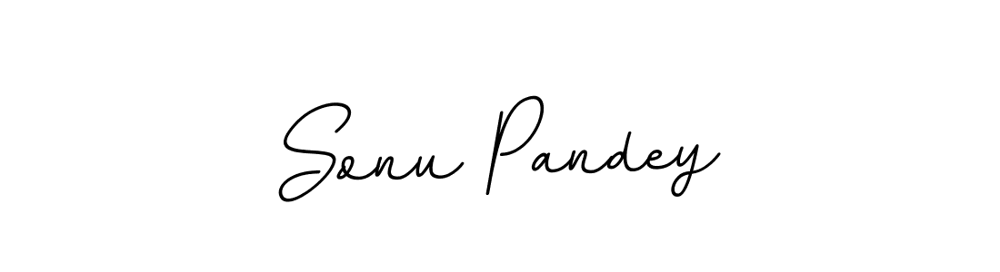 Use a signature maker to create a handwritten signature online. With this signature software, you can design (BallpointsItalic-DORy9) your own signature for name Sonu Pandey. Sonu Pandey signature style 11 images and pictures png