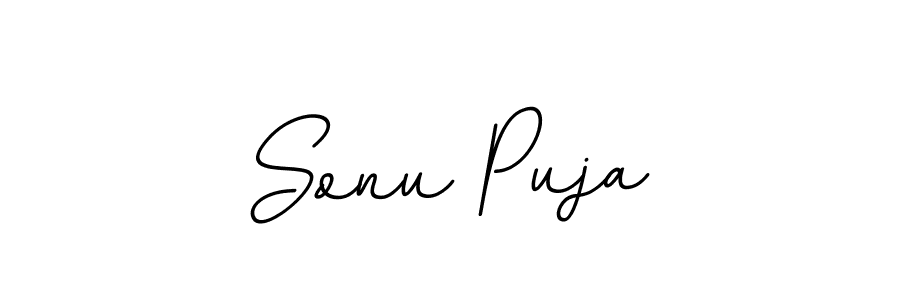 Make a beautiful signature design for name Sonu Puja. With this signature (BallpointsItalic-DORy9) style, you can create a handwritten signature for free. Sonu Puja signature style 11 images and pictures png