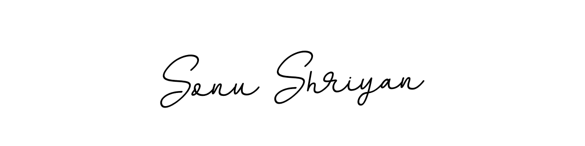 You should practise on your own different ways (BallpointsItalic-DORy9) to write your name (Sonu Shriyan) in signature. don't let someone else do it for you. Sonu Shriyan signature style 11 images and pictures png