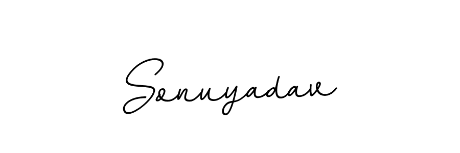 Make a beautiful signature design for name Sonuyadav. With this signature (BallpointsItalic-DORy9) style, you can create a handwritten signature for free. Sonuyadav signature style 11 images and pictures png