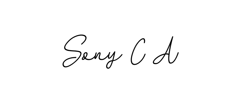 Design your own signature with our free online signature maker. With this signature software, you can create a handwritten (BallpointsItalic-DORy9) signature for name Sony C A. Sony C A signature style 11 images and pictures png