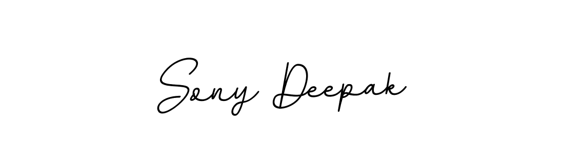 How to make Sony Deepak name signature. Use BallpointsItalic-DORy9 style for creating short signs online. This is the latest handwritten sign. Sony Deepak signature style 11 images and pictures png