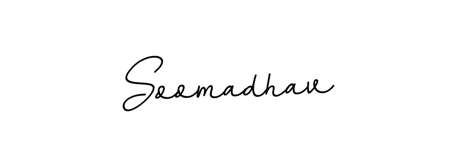 Design your own signature with our free online signature maker. With this signature software, you can create a handwritten (BallpointsItalic-DORy9) signature for name Soomadhav. Soomadhav signature style 11 images and pictures png