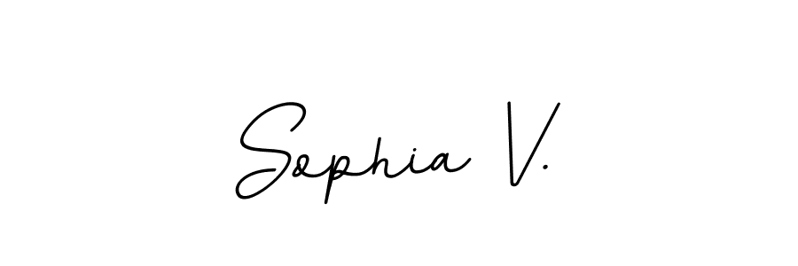 Use a signature maker to create a handwritten signature online. With this signature software, you can design (BallpointsItalic-DORy9) your own signature for name Sophia V.. Sophia V. signature style 11 images and pictures png