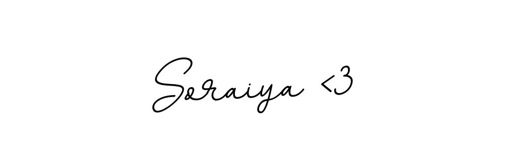 How to make Soraiya <3 signature? BallpointsItalic-DORy9 is a professional autograph style. Create handwritten signature for Soraiya <3 name. Soraiya <3 signature style 11 images and pictures png