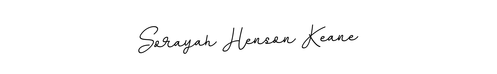 This is the best signature style for the Sorayah Henson Keane name. Also you like these signature font (BallpointsItalic-DORy9). Mix name signature. Sorayah Henson Keane signature style 11 images and pictures png