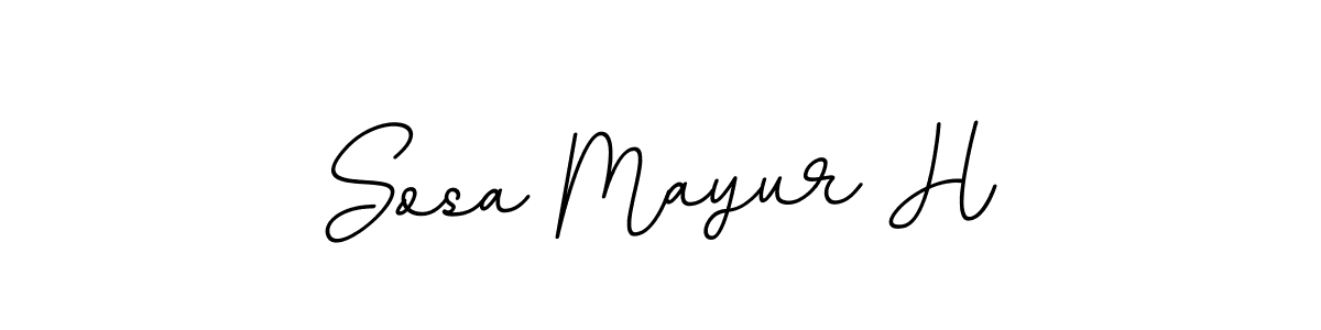 The best way (BallpointsItalic-DORy9) to make a short signature is to pick only two or three words in your name. The name Sosa Mayur H include a total of six letters. For converting this name. Sosa Mayur H signature style 11 images and pictures png