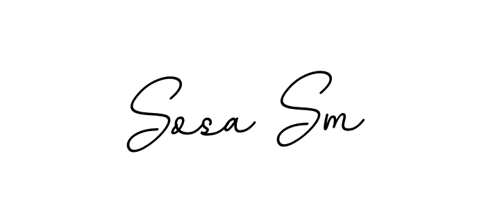 How to make Sosa Sm name signature. Use BallpointsItalic-DORy9 style for creating short signs online. This is the latest handwritten sign. Sosa Sm signature style 11 images and pictures png
