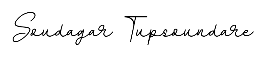 Practice writing Soudagar Tupsoundare with the flow of BallpointsItalic-DORy9 lettering. A fantastic source of inspiration for developing your personal signature style. Soudagar Tupsoundare signature style 11 images and pictures png