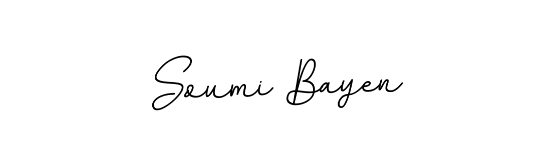 How to make Soumi Bayen name signature. Use BallpointsItalic-DORy9 style for creating short signs online. This is the latest handwritten sign. Soumi Bayen signature style 11 images and pictures png