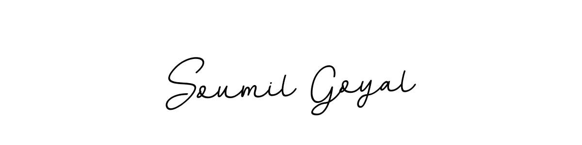 Design your own signature with our free online signature maker. With this signature software, you can create a handwritten (BallpointsItalic-DORy9) signature for name Soumil Goyal. Soumil Goyal signature style 11 images and pictures png